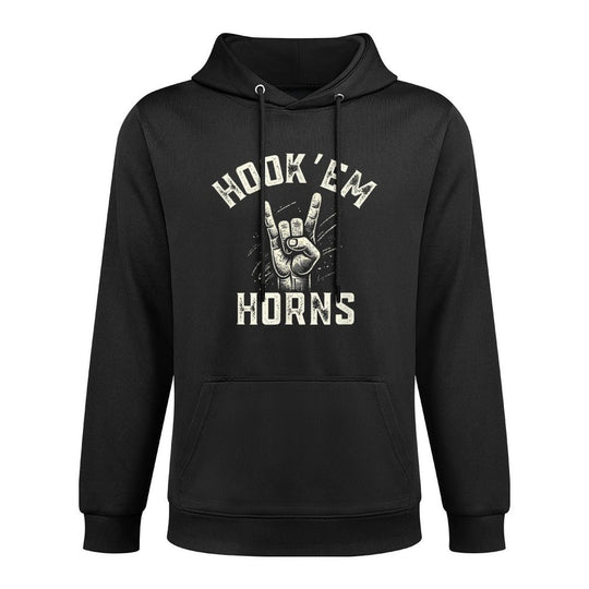 Hook'em Horns Orange Premium Distressed Vintage Layering Staple Hoodie