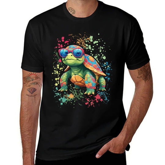 Turtle Colorful Turtle Outfit Mens Turtle Lover Turtle  Odor-resistant T-Shirt