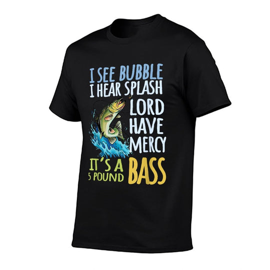 Bass Fishing Angling Sport Black Bass Fish  Tagless Design T-Shirt
