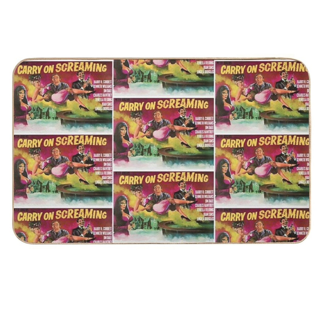 Vintage 60s Style CARRY ON Poster Art - Carry On Screaming  Eco-Friendly Bath Mat