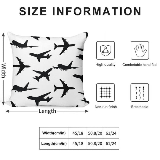 Pack of Aviation Plane Soft Easy Maintenance Throw Pillow