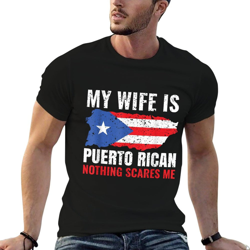 My Wife Is Puerto Rican Puerto Rico Heritage Roots PR  Slim-fit Cut T-Shirt