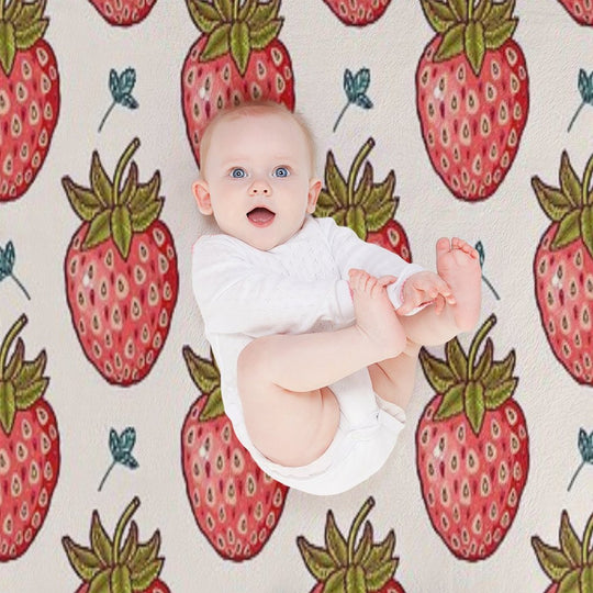 Strawberry Fields Premium Throw Blanket