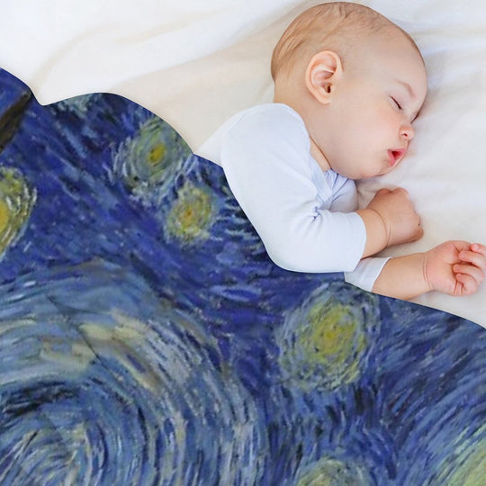 Starry Night (Vincent Van Gogh) Shrink-resistant Throw Blanket