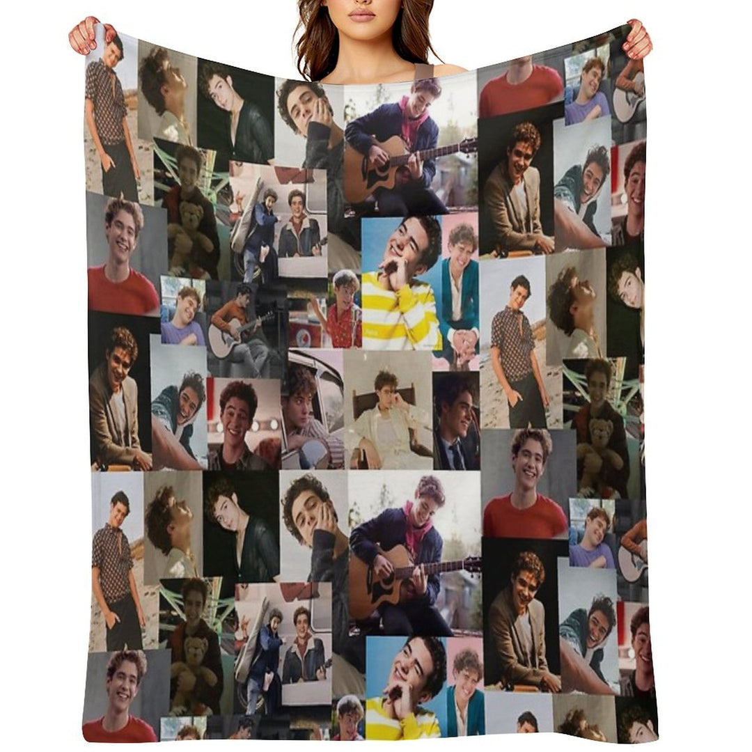 Joshua Bassett Collage Quick-dry Throw Blanket