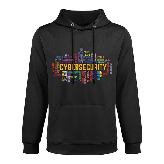 Cybersecurity Word Cloud Cyber Security Gift Cybersecurity Relaxed Fit Hoodie