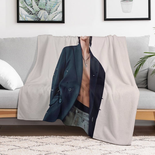 Bts Jungkook Machine-washable Throw Blanket