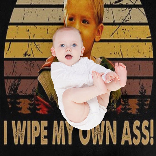 I Wipe My Own Ass Poster Art Character Vintage Velvety-soft Throw Blanket