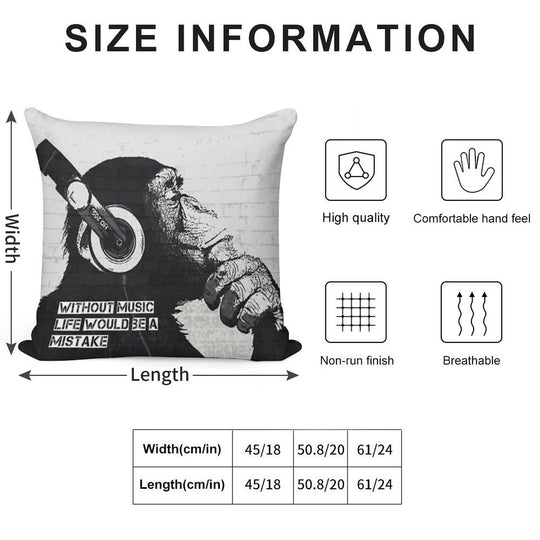 Without Music Life Would Be A Mistake Soft Anti-Pilling Throw Pillow