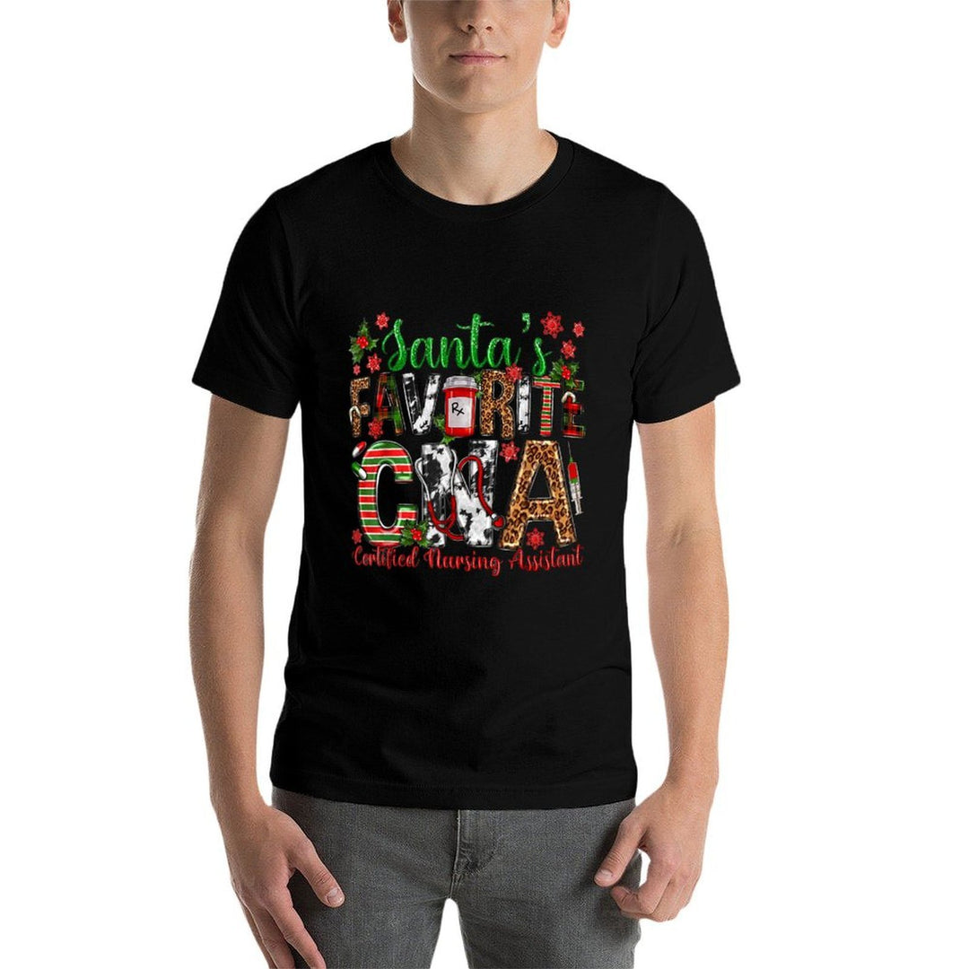 Santas Favorite CNA Certified Nursing Assistant Christmas  Breathable T-Shirt