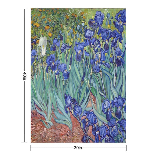 Van Gogh - Irises Quick-dry Throw Blanket