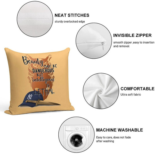 Intelligence Is Lethal - Percy Jackson Quotes Soft Home Decor Throw Pillow