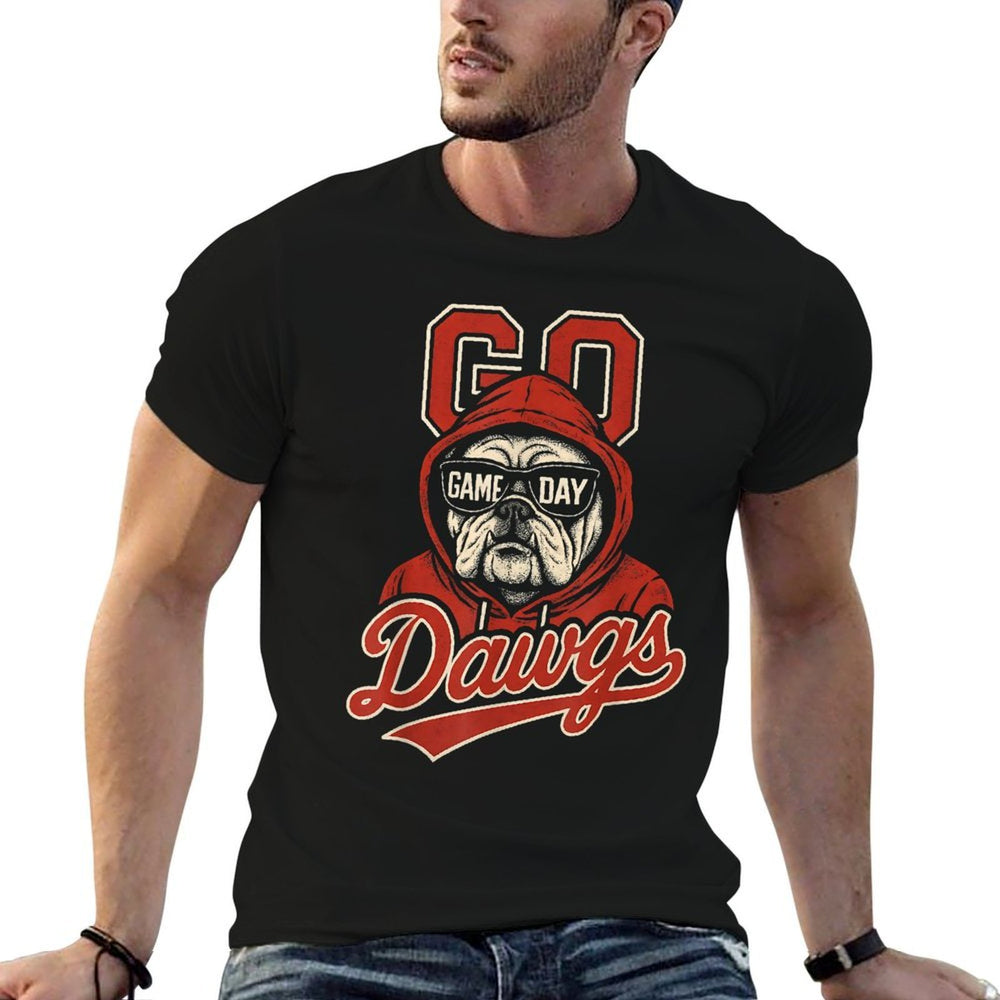 Bulldogs Graphic Go Dawg Men Women Kid Boy Girl  High-quality Stitching T-Shirt