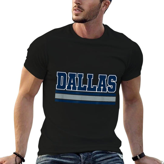 Dallas Blue  Light Grey Throwback Dallas TX Tailgate Party  Slim-fit Cut T-Shirt