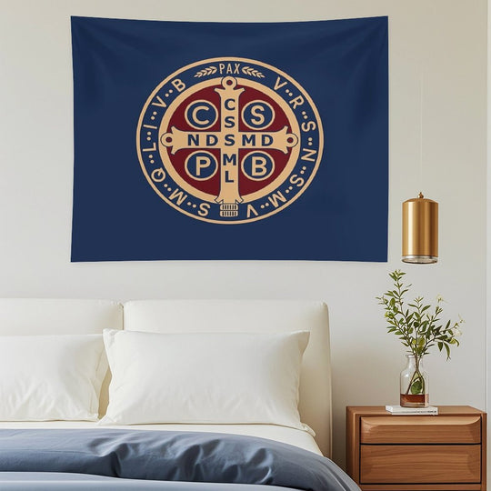 Saint Benedict Medal Tapestry