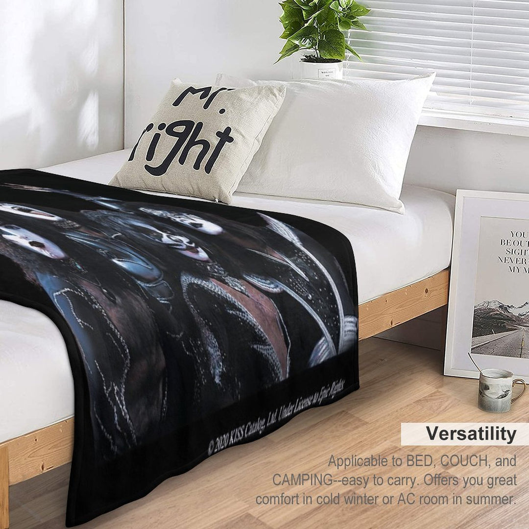 KISS Band Wrinkle-free Throw Blanket