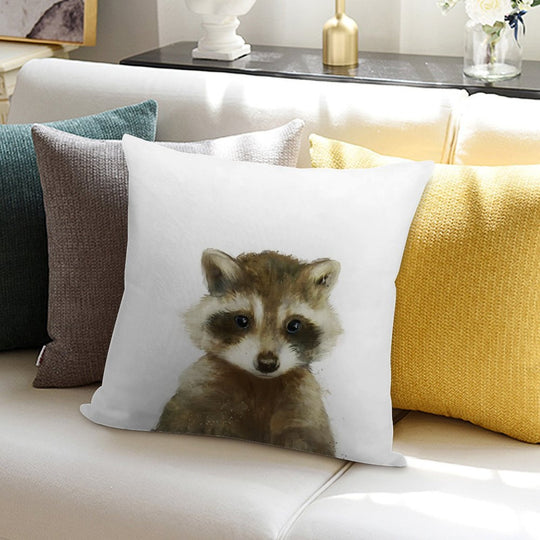 Little Raccoon Soft Style Accent Throw Pillow