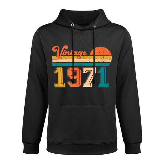 Vintage 1971 Sunset - 50th Birthday Retro Layering Staple Hoodie