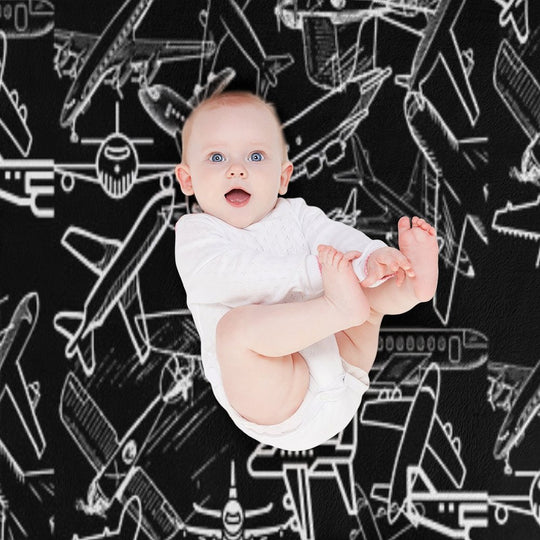 Airplanes Love Eco-conscious Throw Blanket