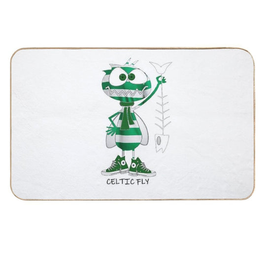 Celtic Fly Cartoon Critter  Rapid-Drying Bath Mat