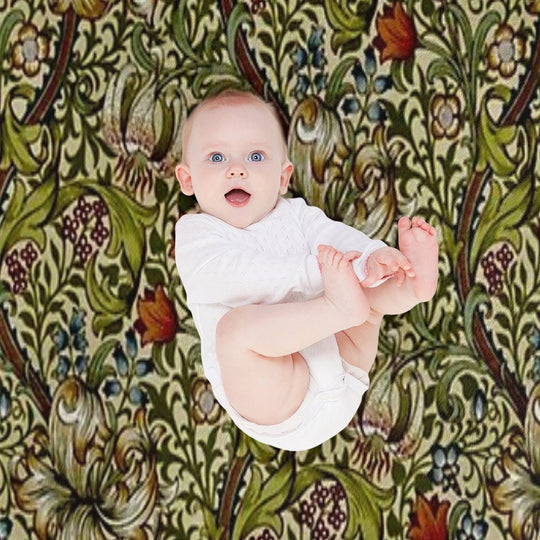 William Morris Golden Lily All-season Throw Blanket