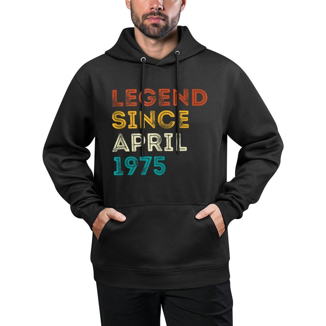 50 Year Old Present Legend Since April 1975 50th Birthday Shape Retention Hoodie
