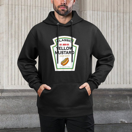 Yellow Mustard DIY Costume Matching Couples Groups Halloween Customizable Surface Hoodie