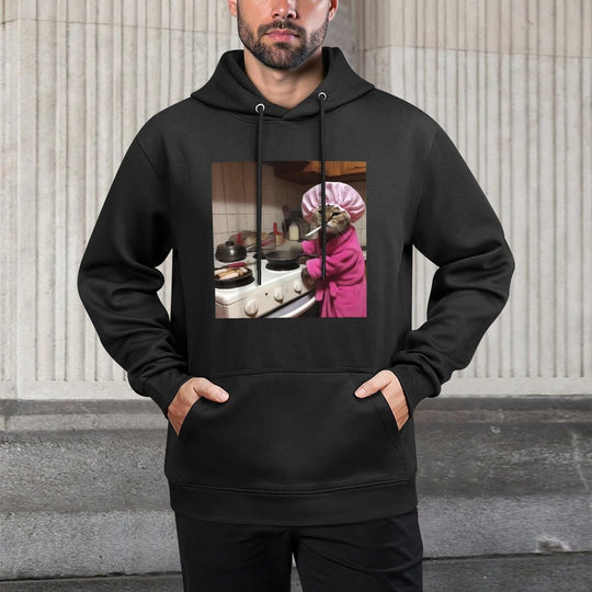 Funny Housewife Cat Vintage Gen Z Joke Stupid Cat Lover All-Day Comfort Hoodie