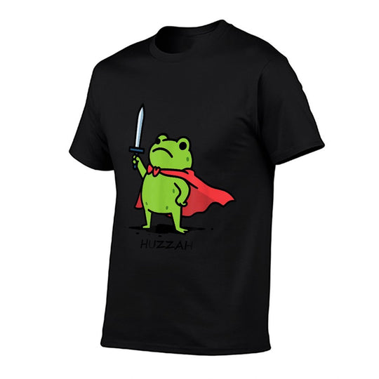 Huzzah Frog Knight Brave Frog with Sword Funny Meme Boy Girl  Soft T-Shirt