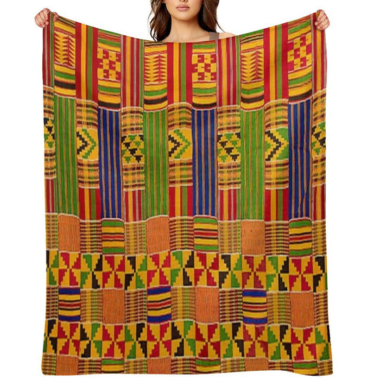 Kente Africa Design All-season Throw Blanket