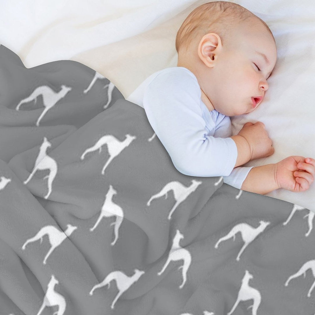 Whippet Silhouette(s) Quick-dry Throw Blanket