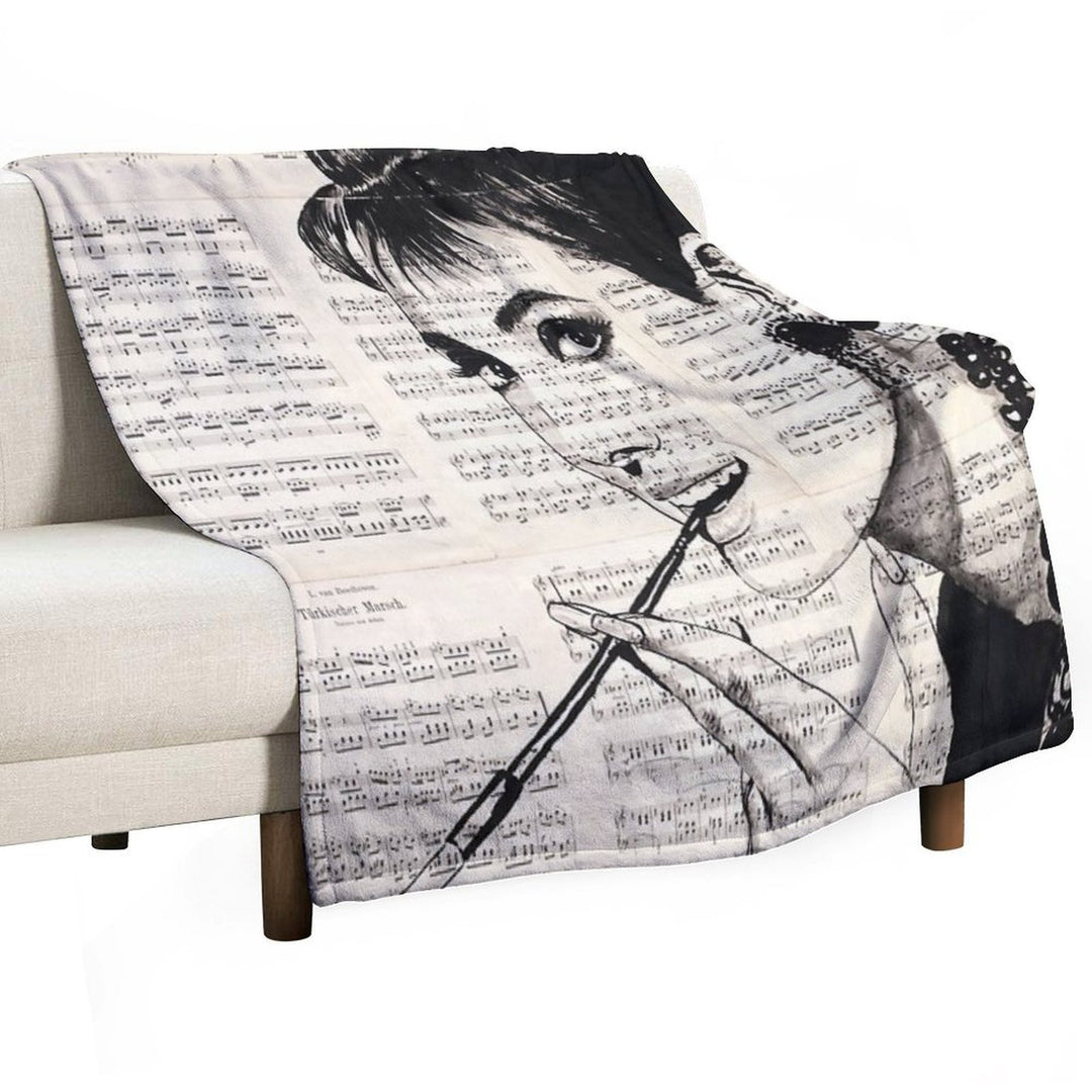 Audrey Hepburn Durable Throw Blanket