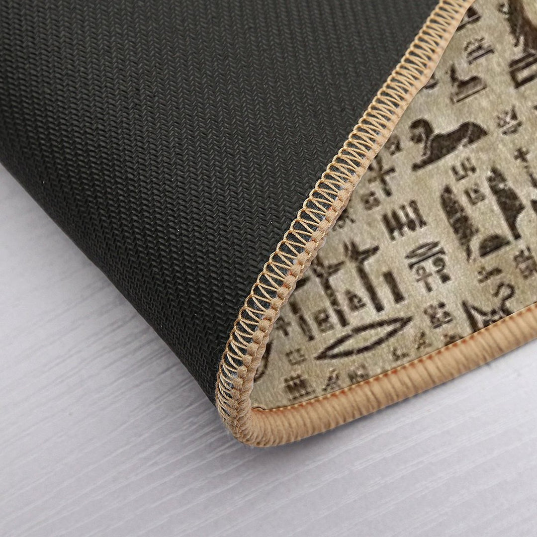 Ancient Egyptian Gods And Hieroglyphs - Vintage And Gold Durable Bath Mat