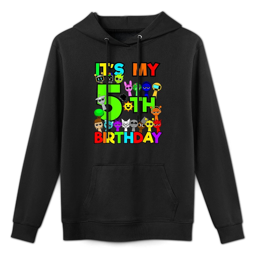Birthday Sprunki Party Decorations 5 Year Old Girls Boys Versatile Streetwear Hoodie