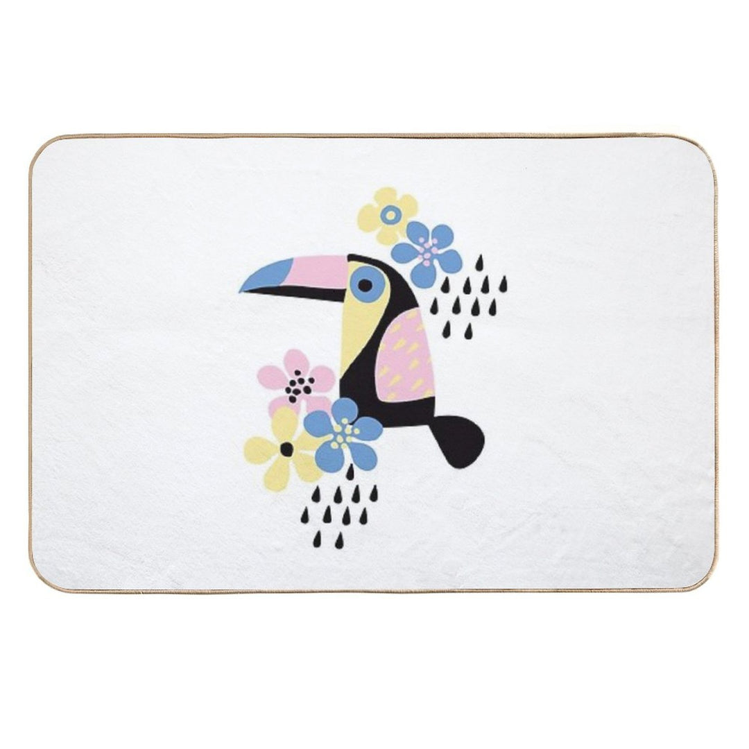 Tropical Summer  Easy To Clean Bath Mat