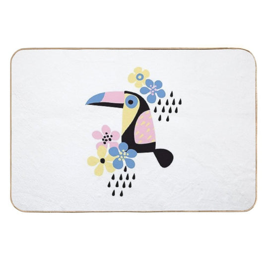 Tropical Summer  Easy To Clean Bath Mat