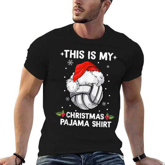 This Is My Christmas Pajama Shirt Volleyball Christmas Girls  Durable T-Shirt