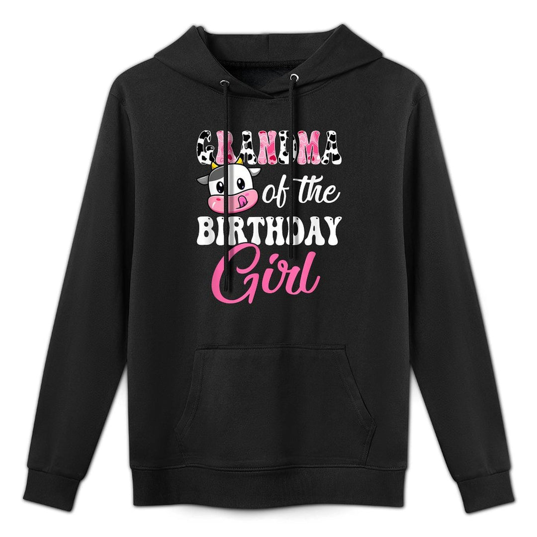 Grandma Of The Birthday Girl Farm Cow 1St Birthday Girl Moisture-Wicking Hoodie