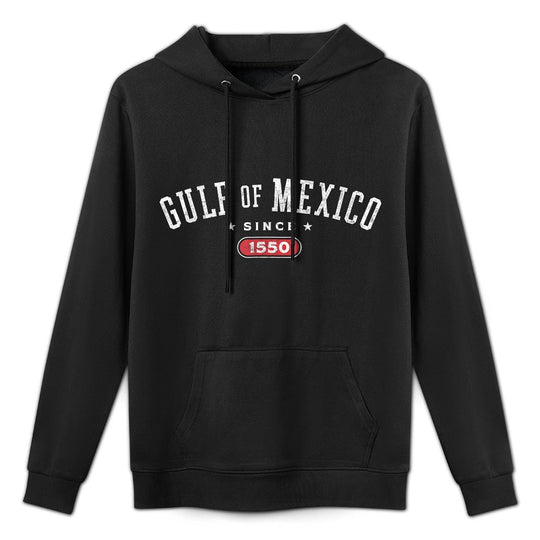 Gulf of Mexico Est 1550 Retro Vintage Athletic for Men Women Versatile Streetwear Hoodie