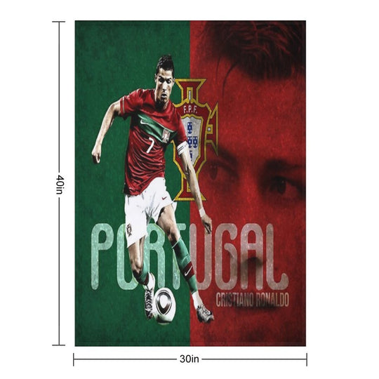 Art Cristiano Ronaldo Wrinkle-free Throw Blanket