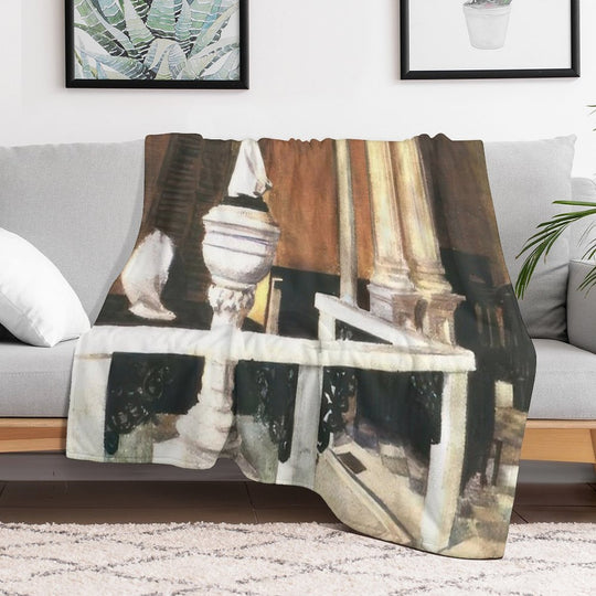 Baptistry of St  John S   1929 by Edward Hopper Shrink-resistant Throw Blanket