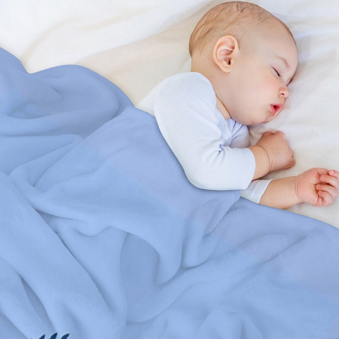 Barnard College Baby Blue Logo Durable Throw Blanket