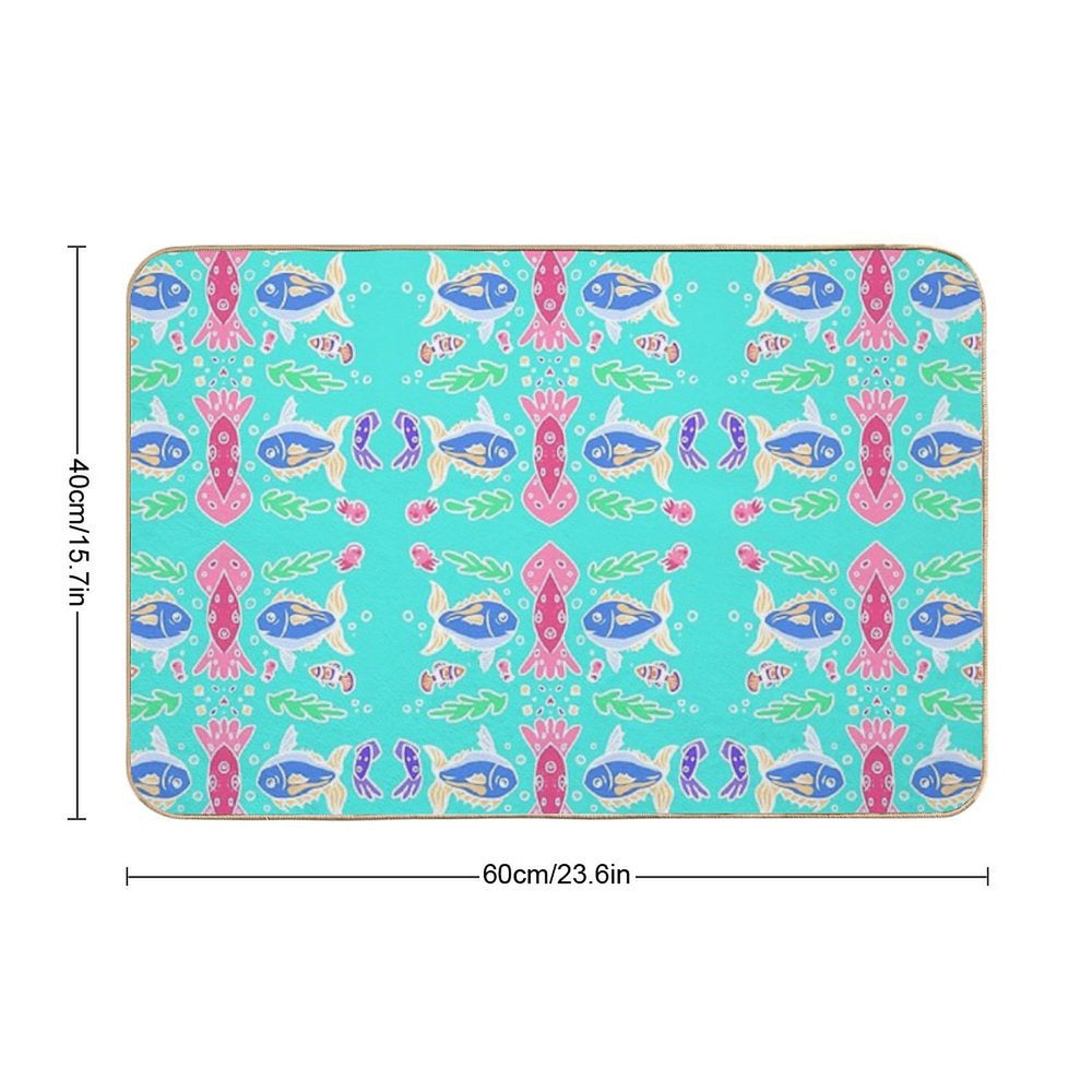 Vibrant Squid  Eco-Friendly Bath Mat