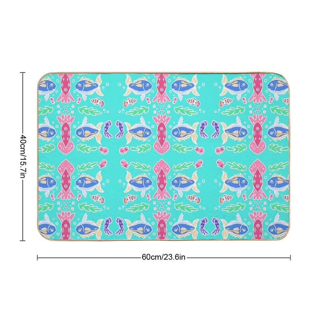Vibrant Squid  Eco-Friendly Bath Mat