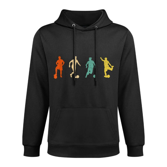 Vintage Soccer Graphic Design Futbol Football Soccer Player Relaxed Fit Hoodie