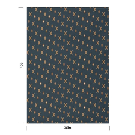 Timeless Elegance Luxurious Dark Blue & Earthy Tones Seamless Pattern No.9 Easy Care Throw Blanket
