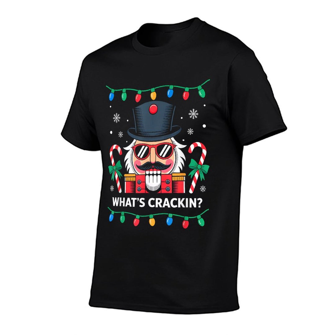 Funny Christmas Nutcracker Whats Crackin Family Xmas Lights  Moisture-wicking T-Shirt