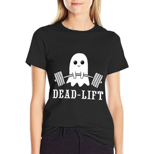 Dead Lift Ghost Gym Halloween Weight Lifting Workout Pocket  Breathable T-Shirt