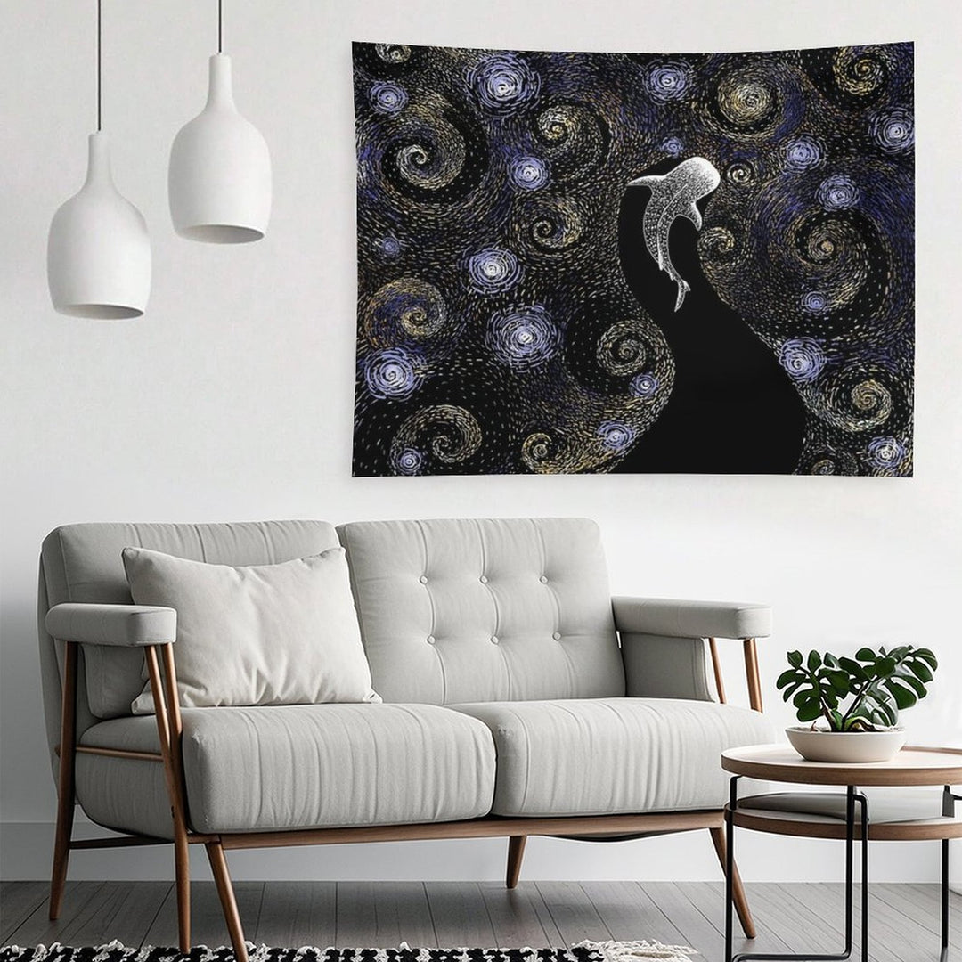 Star Eater in Van Gogh Style - COLORED Tapestry