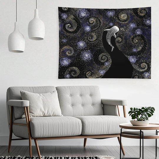 Star Eater in Van Gogh Style - COLORED Tapestry